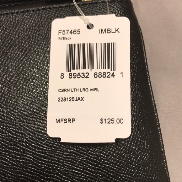 Black Coach Large Wristlet - Picture 2 of 2